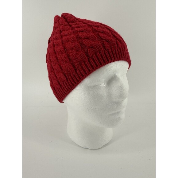 Richardson Red cable knit beanie Korea vintage acrylic - Picture 1 of 11